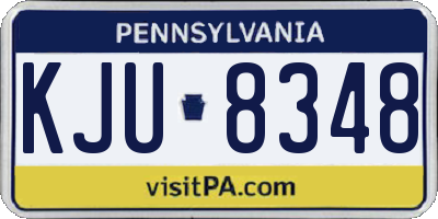 PA license plate KJU8348
