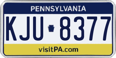 PA license plate KJU8377