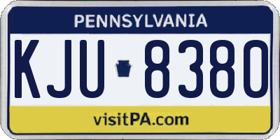 PA license plate KJU8380