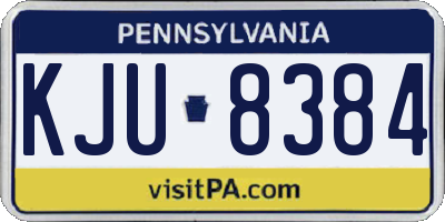 PA license plate KJU8384