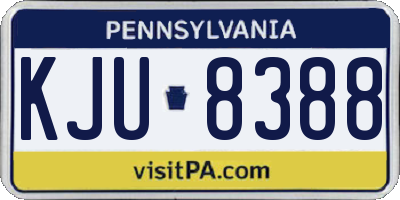 PA license plate KJU8388