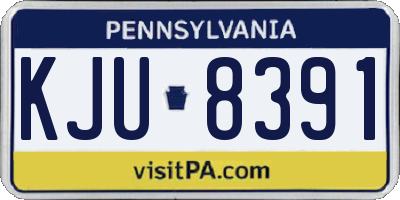 PA license plate KJU8391