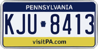 PA license plate KJU8413