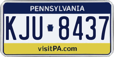 PA license plate KJU8437
