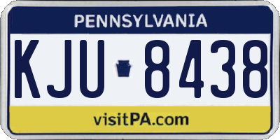 PA license plate KJU8438