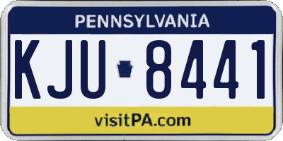 PA license plate KJU8441