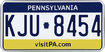 PA license plate KJU8454