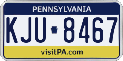 PA license plate KJU8467