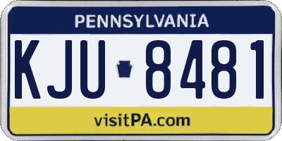 PA license plate KJU8481