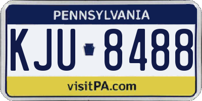 PA license plate KJU8488