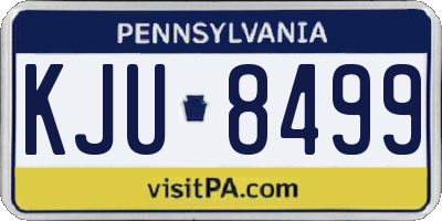 PA license plate KJU8499