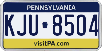 PA license plate KJU8504