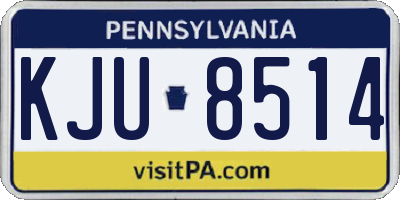 PA license plate KJU8514