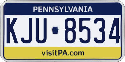 PA license plate KJU8534