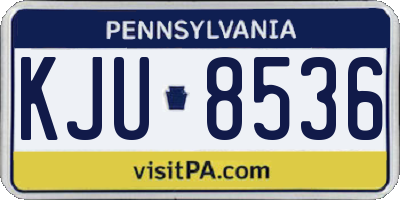 PA license plate KJU8536