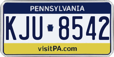 PA license plate KJU8542