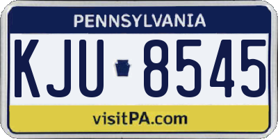 PA license plate KJU8545