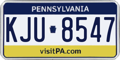 PA license plate KJU8547