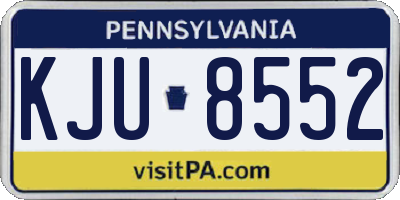 PA license plate KJU8552