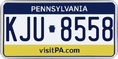 PA license plate KJU8558