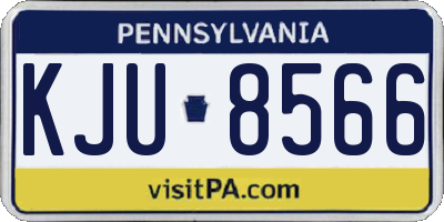 PA license plate KJU8566