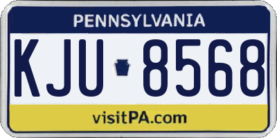 PA license plate KJU8568