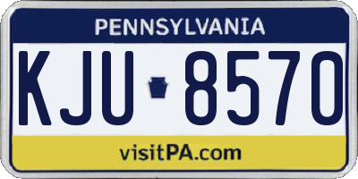 PA license plate KJU8570