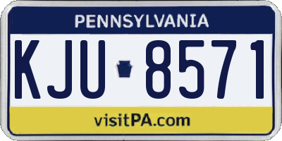 PA license plate KJU8571