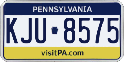 PA license plate KJU8575