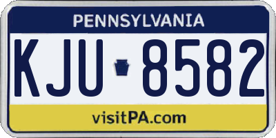 PA license plate KJU8582
