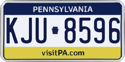 PA license plate KJU8596