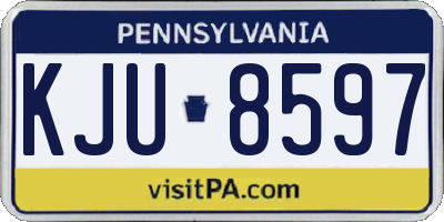 PA license plate KJU8597