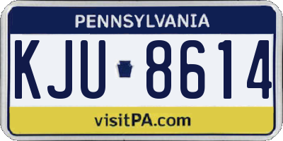 PA license plate KJU8614