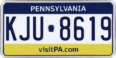 PA license plate KJU8619