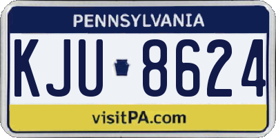 PA license plate KJU8624