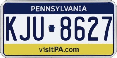PA license plate KJU8627
