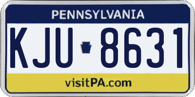 PA license plate KJU8631