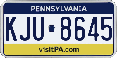 PA license plate KJU8645