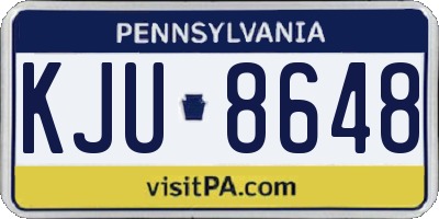 PA license plate KJU8648