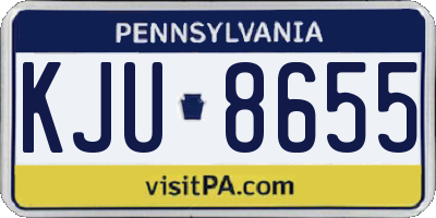 PA license plate KJU8655