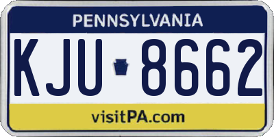PA license plate KJU8662