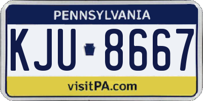 PA license plate KJU8667