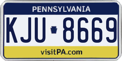 PA license plate KJU8669