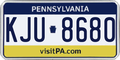 PA license plate KJU8680