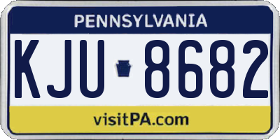 PA license plate KJU8682