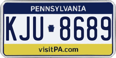 PA license plate KJU8689