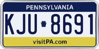 PA license plate KJU8691