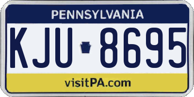PA license plate KJU8695