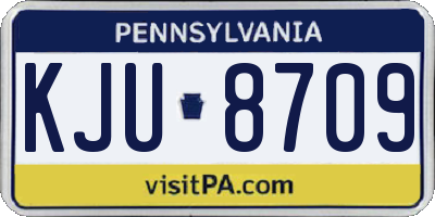 PA license plate KJU8709