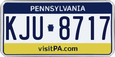 PA license plate KJU8717